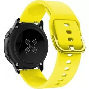 Alogy Curea din cauciuc moale pentru Samsung Galaxy Watch Active 2 40mm / 44mm galben universal