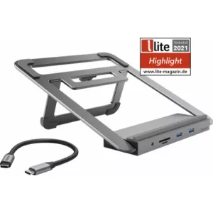 HAMA USB-C Docking Station with Notebook Stand, 12 Ports 200106