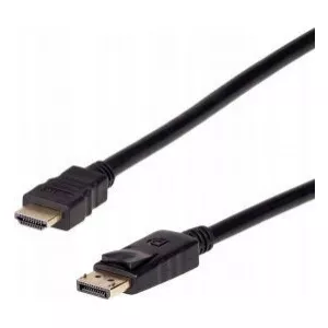 Akyga Cablu de conectare AK/AV/05 HDMI tata /DisplayPort tata 1.8m negru