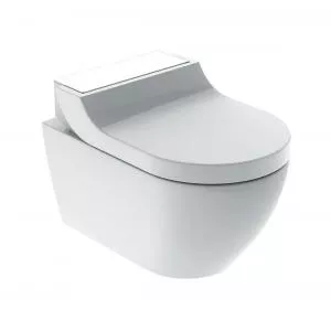 Geberit AquaClean - Bideu electronic Tuma Comfort cu ceramică, Rimfree, SoftClosing, sticlă albă 146.292.SI.1