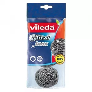 VILEDA Burete vase inox Glitzi inox 2 bucati/set