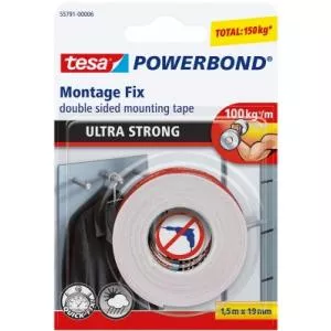tesa Banda dublu adeziva Ultra Strong 1.5 m x 19 mm 557910000600