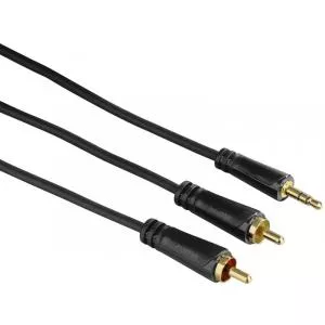 HAMA Jack 3.5 mm Male - 2x RCA Male, 10m, negru 122301