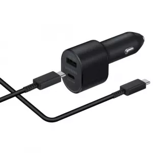 Samsung Super Fast Charger , 1 x USB Type-C 45W, 1 x USB-A 15W + cablu USB Type-C, 1.5m (Negru)