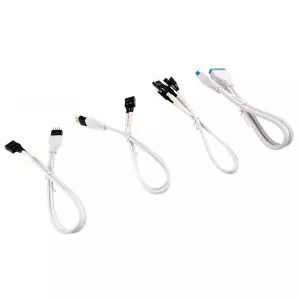 Corsair Modding Premium Sleeved Front Panel Extension Kit 30cm — White CC-8900245