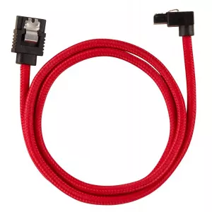 Corsair Modding Premium Sleeved SATA 6Gbps 60cm 90° Connector Cable — Red CC-8900284