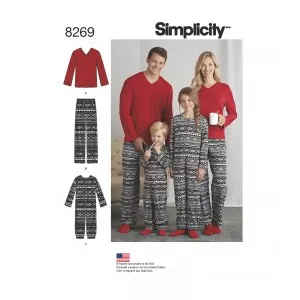 Simplicity Tipar pijama copii si adulti S8269