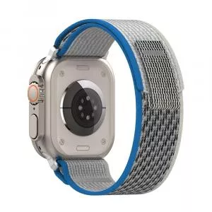 Techsuit Curea pentru Apple Watch 1/2/3/4/5/6/7/8/SE/SE 2/Ultra (42/44/45/49mm) - Watchband (W039) - Blue / Gray