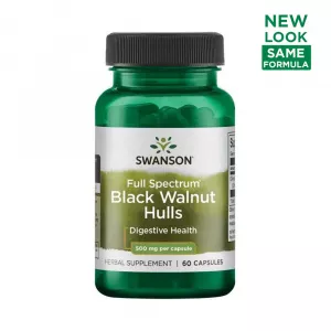 Swanson Black Walnut Hulls (Coaja de Nuca Neagra) 500mg 60 capsule SW1362