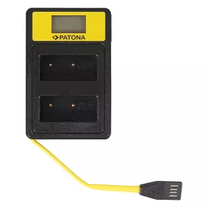 PATONA Incarcator Smart Dual USB/USB-C/Micro-USB Dual cu LCD pentru Fuji NP-W126