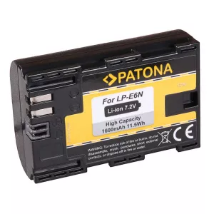 PATONA 1260 Acumulator Replace Li-Ion pentru Canon LP-E6N 1600mAh 7.2V