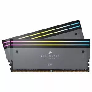 Corsair DOMINATOR® TITANIUM RGB 32GB (2x16GB) DDR5 DRAM 6000MT/s CL30 AMD EXPO Memory Kit — Grey CMP32GX5M2B6000Z30
