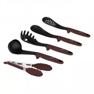 Berlinger Haus Set ustensile bucatarie 5 piese Leonardo BH 6337, visiniu