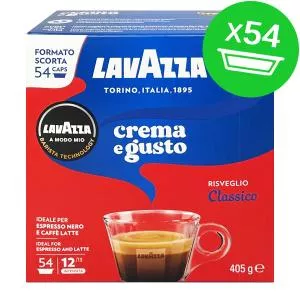 Lavazza Cafea capsule A Modo Mio Crema e Gusto Classico, 54 capsule, 405g