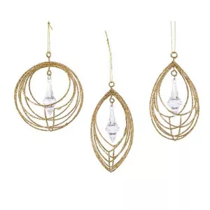 Kaemingk Decoratiune - Iron Wire Hanger - Light Gold - mai multe modele