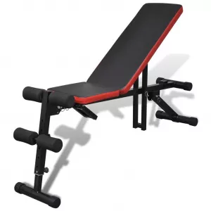 vidaXL Bancă de abdomene reglabilă, poziții multiple 90641