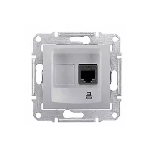 Schneider Electric Sedna - single data outlet - RJ45 cat.5e STP without frame aluminium (SDN4500160)