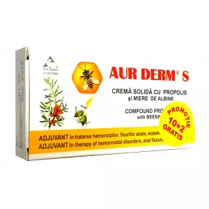 Laur Med Aur Derm S Supozitoare Cu Propolis Si Miere 10*1.5g