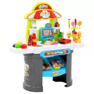 vidaXL Set de joacă cu magazin pentru copii, 51 piese, 68x25x67,5 cm