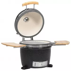 vidaXL Kamado Grătar cu afumătoare din ceramică 44 cm