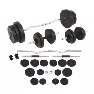 vidaXL Set de haltere și gantere, 60 kg