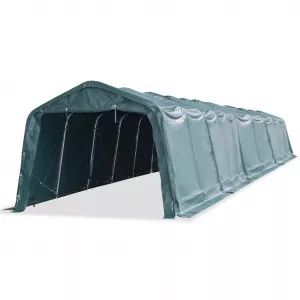 vidaXL Cort mobil pentru animale verde închis 3,3x16 m PVC 550 g/m² 3055651