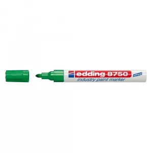 Edding Marker permanent 8750, cu vopsea, corp aluminiu, varf rotund, 2-4 mm, verde 87504