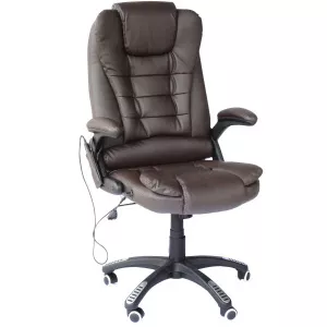 HomCom Scaun Masaj de Birou cu Incalzire 62x68 x111-121cm