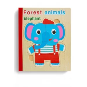 TOY World Carte  puzzle lemn - Animale din padure
