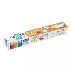 Carioca Set rola adeziva pentru colorat 198X30 cm +8 creioane ABC