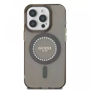 Guess iPhone 16 Pro Max - IML Rhinestones MagSafe (GUHMP16XPFTDTEK) - Black