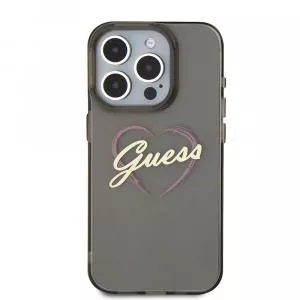 Guess iPhone 16 Pro Max - Hardcase IML Heart (GUHCP16XHCHGSPK) - Black
