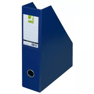 Q-Connect Suport reviste, carton plastifiat PVC, latime 76mm - bleumarin