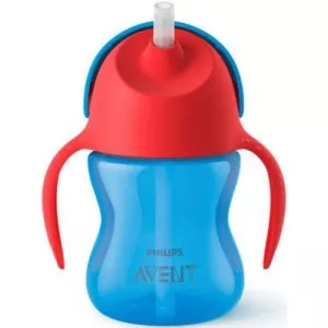 Philips Cana cu pai SCF796/01, 200ml, 9 luni+ (Mov/Albastru)