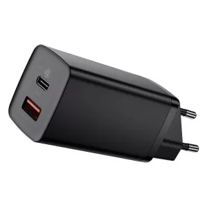 Baseus GaN2 Lite, USB/USB-C, Quick Charge 4.0, Power Delivery 3.0, 65W, Negru CCGAN2L-B01