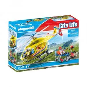 Playmobil City Life - Elicopter galben de salvare 71203