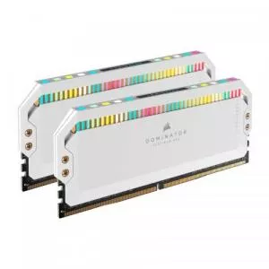 Corsair DOMINATOR® PLATINUM RGB 32GB (2x16GB) DDR5 DRAM 5600MHz C36 Memory Kit — White CMT32GX5M2B5600C36W