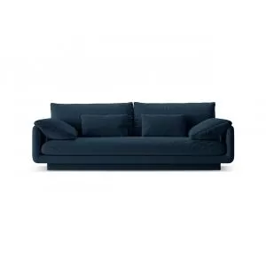 Micadoni Canapea 3 locuri, Torino-211, 220x103x83 cm, tesatura structurata chenille, albastru navy