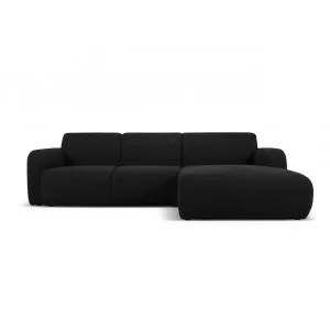 Micadoni Coltar dreapta 4 locuri, Molino-101, 250x170x72 cm, tesatura boucle, negru
