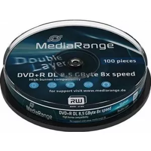 MediaRange DVD+R Double Layer 8.5GB 8x 10 buc set Cake10 MR466