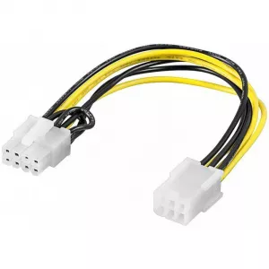 Goobay Cablu adaptor PCI 6 pini la PCI 8 pini placa video