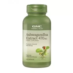 GNC Herbal Plus Ashwagandha Extract 470mg 100 capsule
