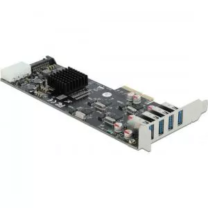 Delock PCI Express cu 4 x SuperSpeed USB (USB 3.2 Gen 1) USB-A Quad Channel LPFF 89008