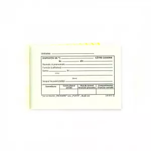 GoldPaper Dispozitie de plata casa, format A6, orientare vedere, 100 file