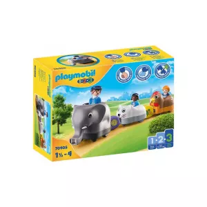 Playmobil 1 2 3 Tren cu animalute PM70405