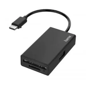 HAMA Hub USB Type-C 200126, USB 2.0 (Negru) 200126