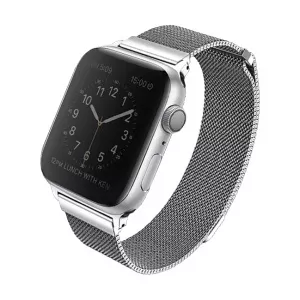 Uniq Curea Dante Apple Watch Series 3 / 4 / 5 / 6 / SE (42/44mm), Argintie
