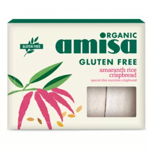 Amisa Organic Crispbread (painici) din orez si amaranth fara gluten bio 120g