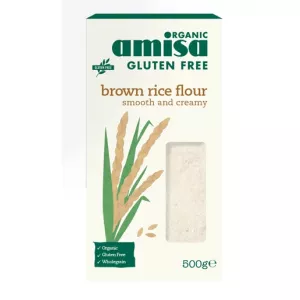Amisa Organic Faina de orez brun bio fara gluten 500g