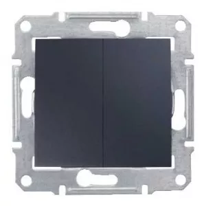 Schneider Electric SDN0300170 : Sedna - 1pole 2-circuits switch - 10AX without frame graphite